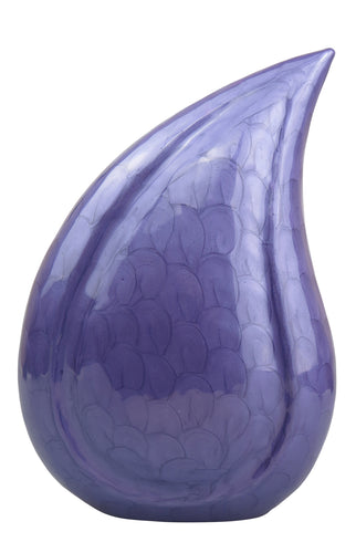Large Purple Enamel Teardrop Urn for Adult or Pet Dog Ash Cremains Memorial