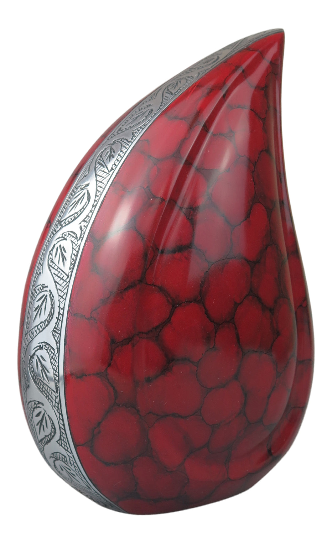 Large Red Teardrop Urn for Adult or Pet Dog Ashes | Love to Treasure