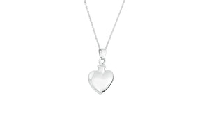 Sterling Silver Heart Cremation Urn Pendant with Optional Personalisation