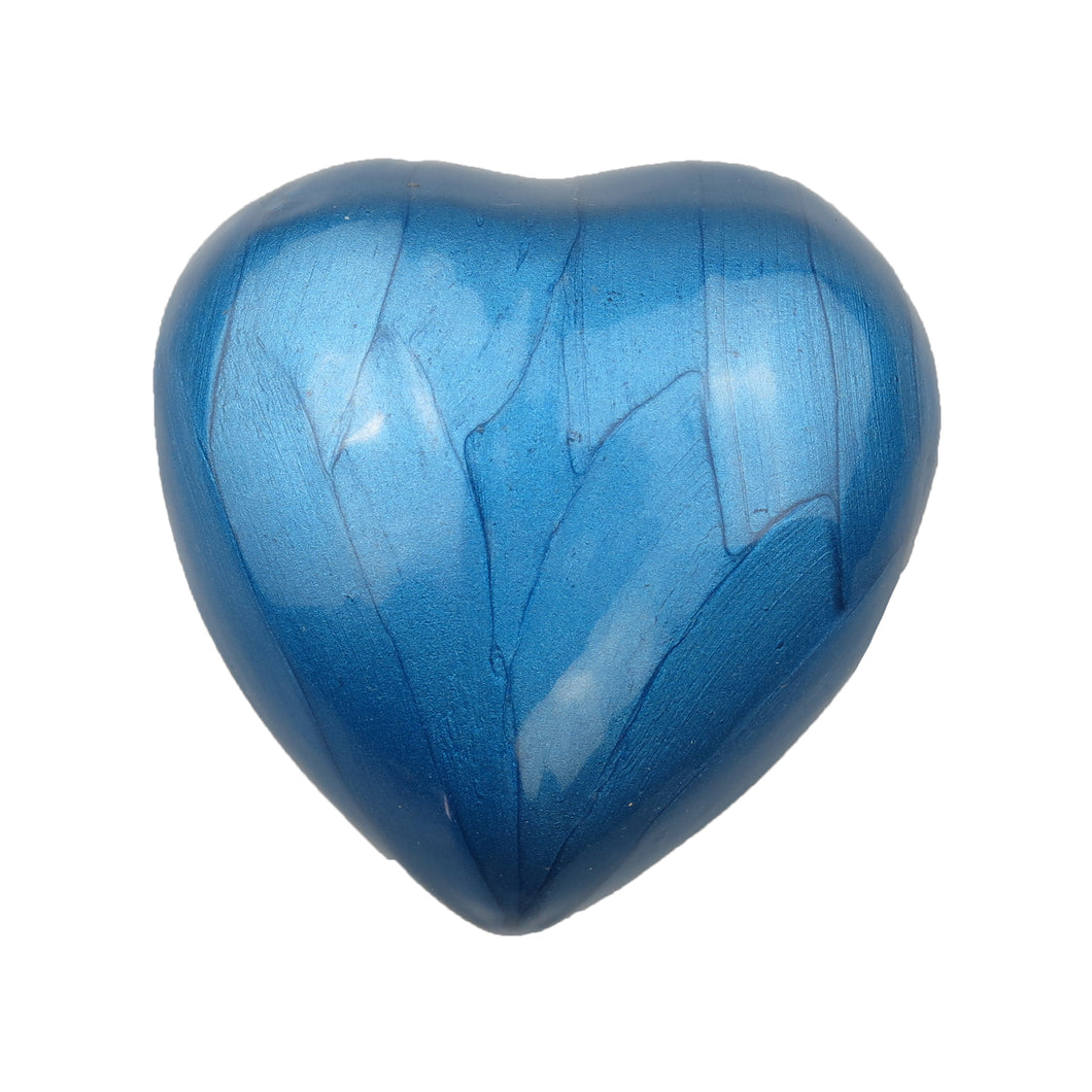 Royal Blue Enamel Heart Keepsake Urn