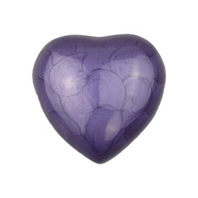 Royal Purple Enamel Heart Keepsake Urn