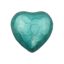 Turquoise Enamel Heart Keepsake Urn