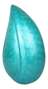 Large Turquoise Enamel Teardrop Urn for Adult or Pet Dog Ash Cremains Memorial by Love to Treasure