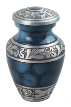 Miniature Blue Pattern with Silver Keepsake Urn