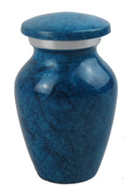 Miniature Turquoise Blue Marble Effect Keepsake Urn
