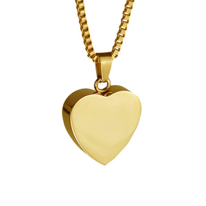 Gold Heart Cremation Urn Pendant