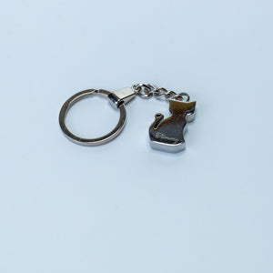 Cat Shaped Cremation Urn Keyring with Optional Personalisation