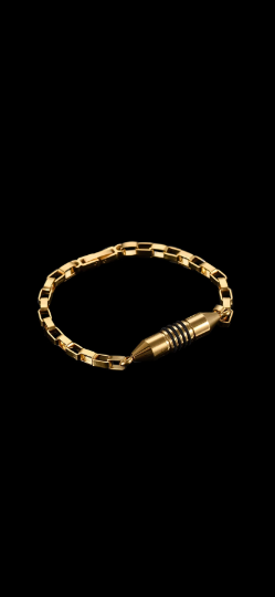 Gold Coloured Steel Cremation Urn Bracelet