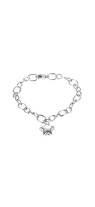 Silver Star Link Chain Urn Bracelet with Option Personalised Engraving