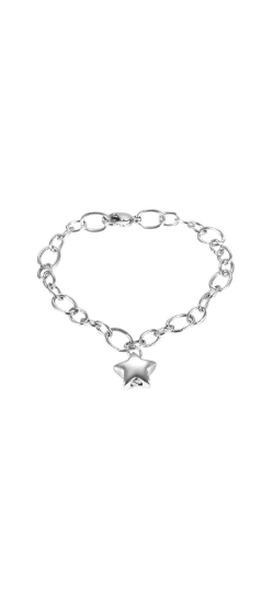 Silver Star Link Chain Urn Bracelet with Option Personalised Engraving