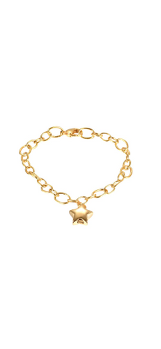 Gold Star Link Chain Urn Bracelet with Option Personalised Engraving