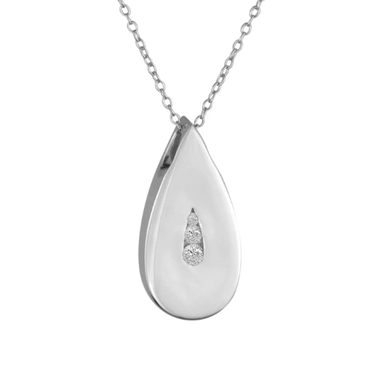 Teardrop necklace that holds 2025 ashes