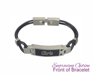 Contemporary Leather Urn Bracelet - Optional Personalisation