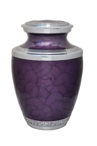 Large Purple Enamel Adult Aluminium Urn