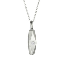 Sterling Silver Crystal Quantum Cremation Urn Pendant