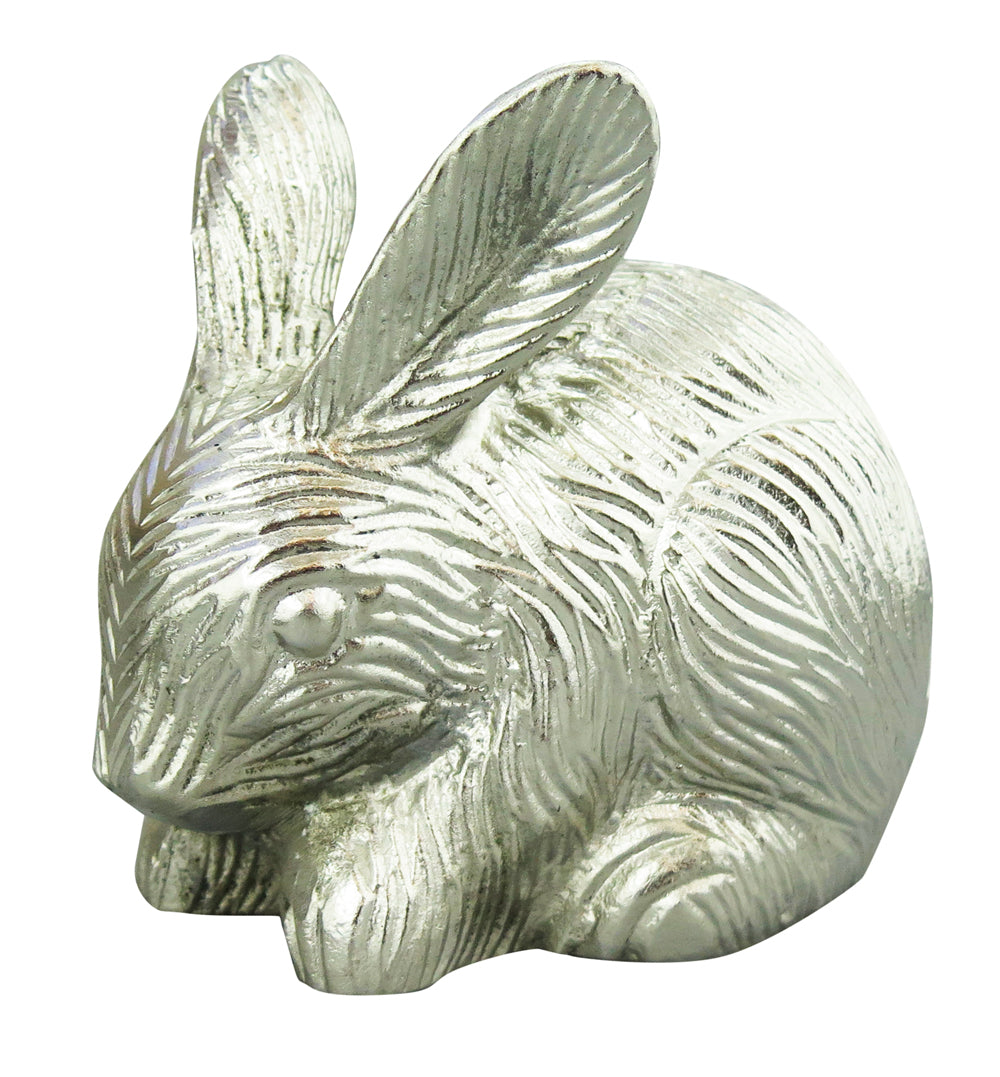 Silver Aluminium Rabbit Pet Urn