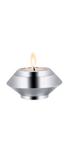 Miniature Elegant Silver Keepsake Urn with Tealight Candle Holder for Ashes Cremains