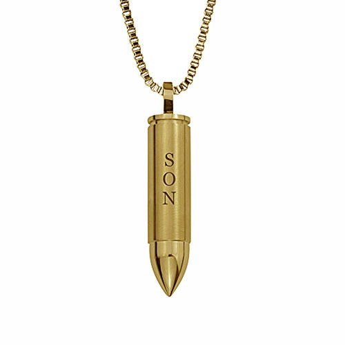 Son Gold Bullet Cremation Urn Pendant